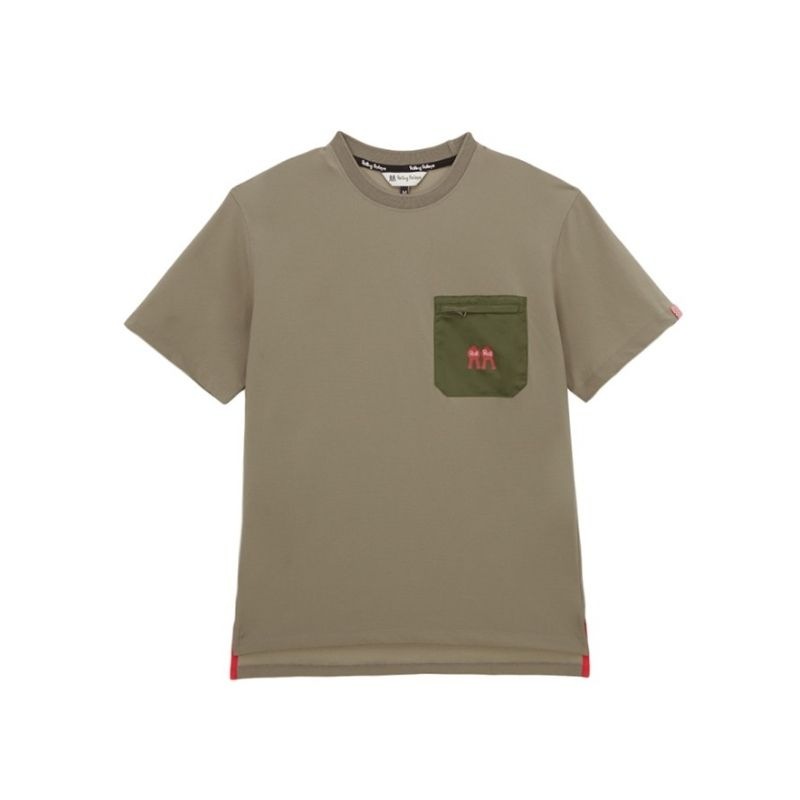 【直送品（買い合わせ不可）】Sサイズ ユニセックス Rolling Rolleye ロールロール カーキポケット ラウンド スクリーン Tシャツ カーキ　　