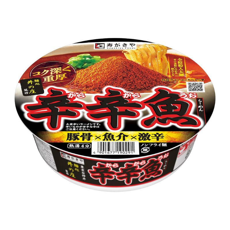 [12個]寿がきや食品 井の庄 辛辛魚らーめん　136g　賞味期限2025.08.05【賞味期限間近】