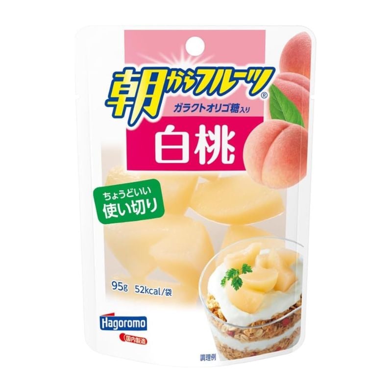 [6個]はごろもフーズ 朝からフルーツ 白桃 パウチ　95g　賞味期限2025.12.05