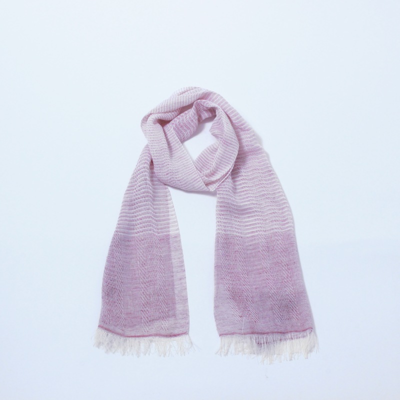 [1個]センターアイランドグラデーションストール / レッド　　