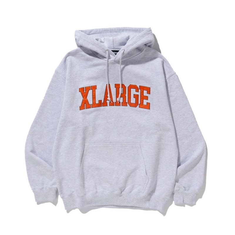 【Mサイズ】X-LARGE メンズ COLLEGE LOGO HOODED 101233012018 ASH　　