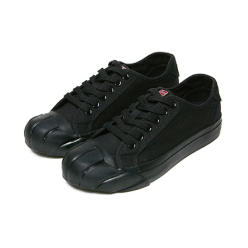 【26.0cm】SKONO メンズ Norway Forest Concept Toe Cap Point Canvas Shoes（ALL BLACK）　　