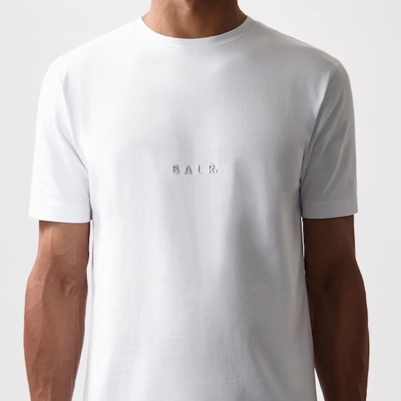 【Lサイズ】BALR.  メンズ LOGO SLIM T-SHIRT (Bright White)　　