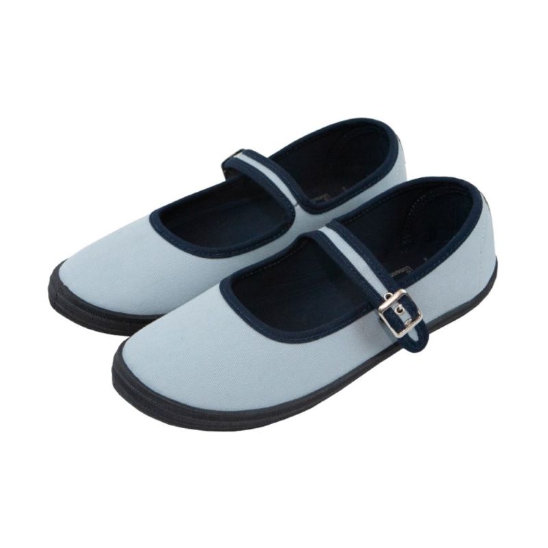 【23.0cm】SKONO レディース Maryjane Canvas Flat Shoes（LILAC BLUE）　　
