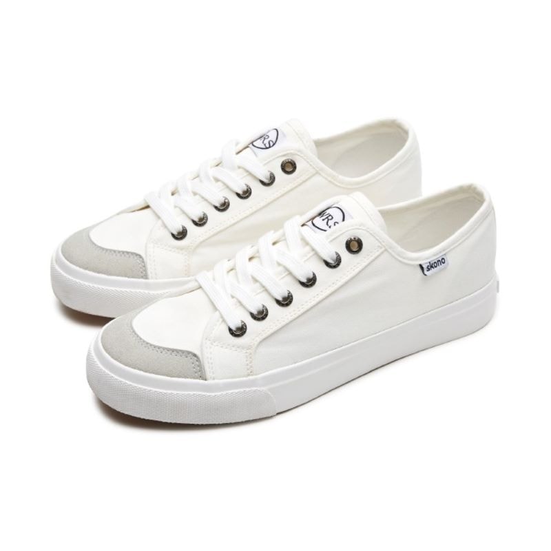 【25.0cm】SKONO メンズ Daily Basic Canvas Sneakers（WHITE）　　