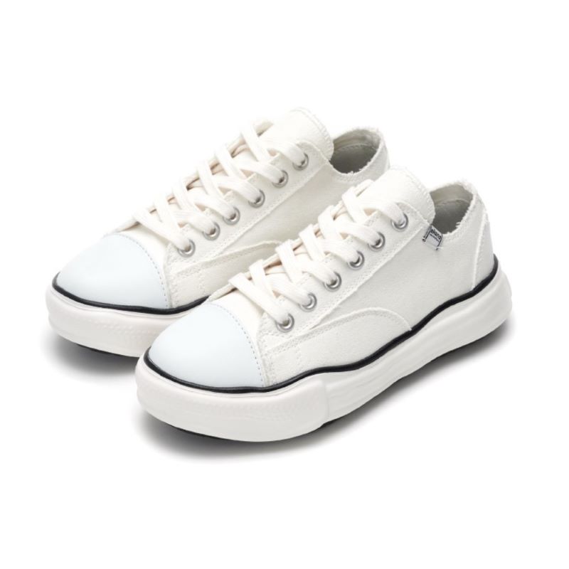 【25.0cm】SKONO メンズ Oversole Canvas Sneakers（WHITE）　　
