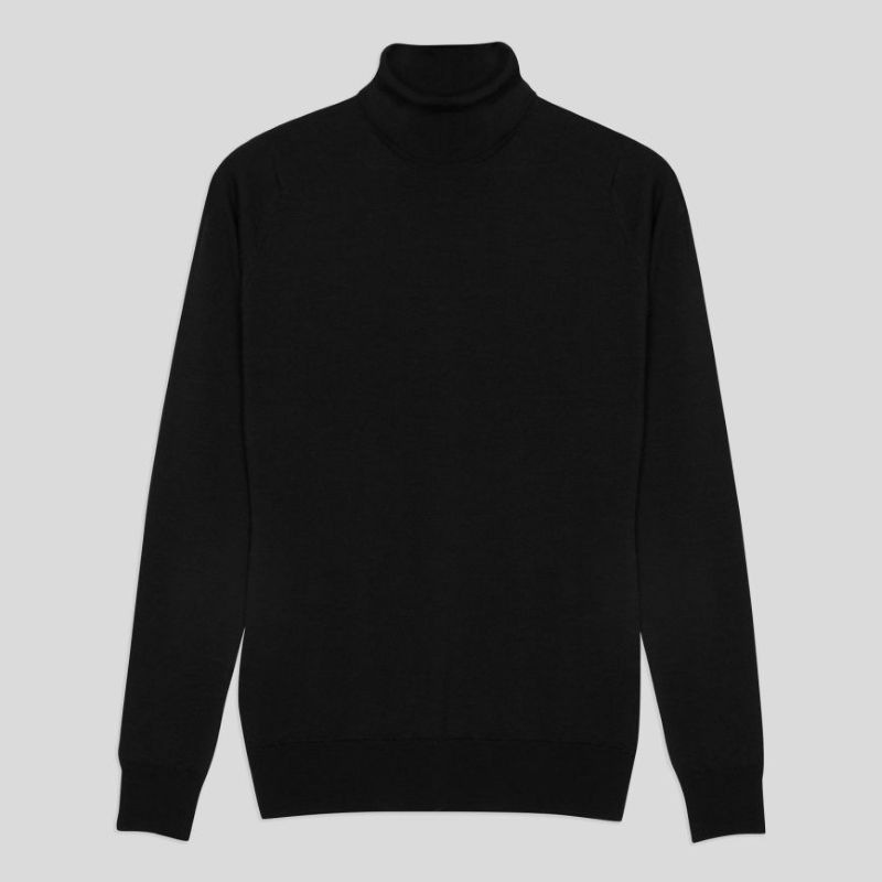 Sサイズ John Smedley CATKIN ハイネックニット BLACK　　