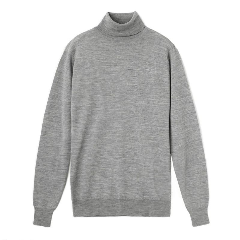 Lサイズ John Smedley CATKIN ハイネックニット SILVER　　