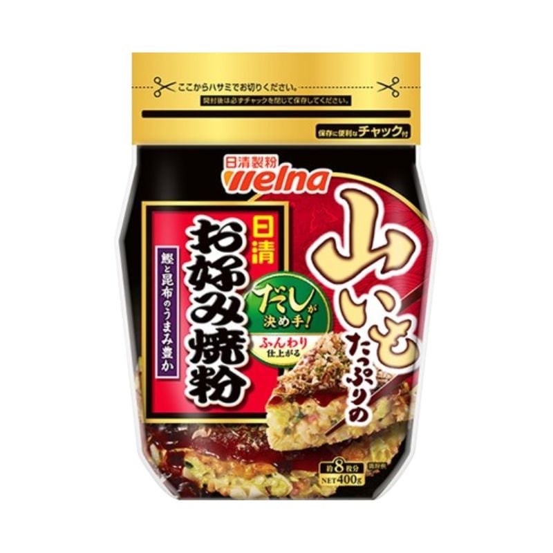 [2個]日清製粉ウェルナ 山いもたっぷりのお好み焼粉　400g　賞味期限2026.12.08