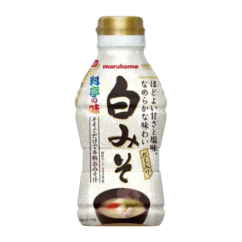 [2個]【訳あり】マルコメ 料亭の味 白みそ 液みそ だし入り　430g　賞味期限2026.08.30