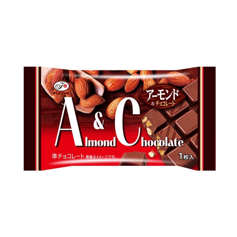 [8個]不二家 アーモンド&チョコレート　1枚　賞味期限2026.06.30