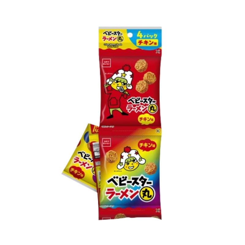 [5個]【JB直送品】おやつカンパニー ベビースターラーメン丸 チキン味 4連　64g　賞味期限2026.12.31