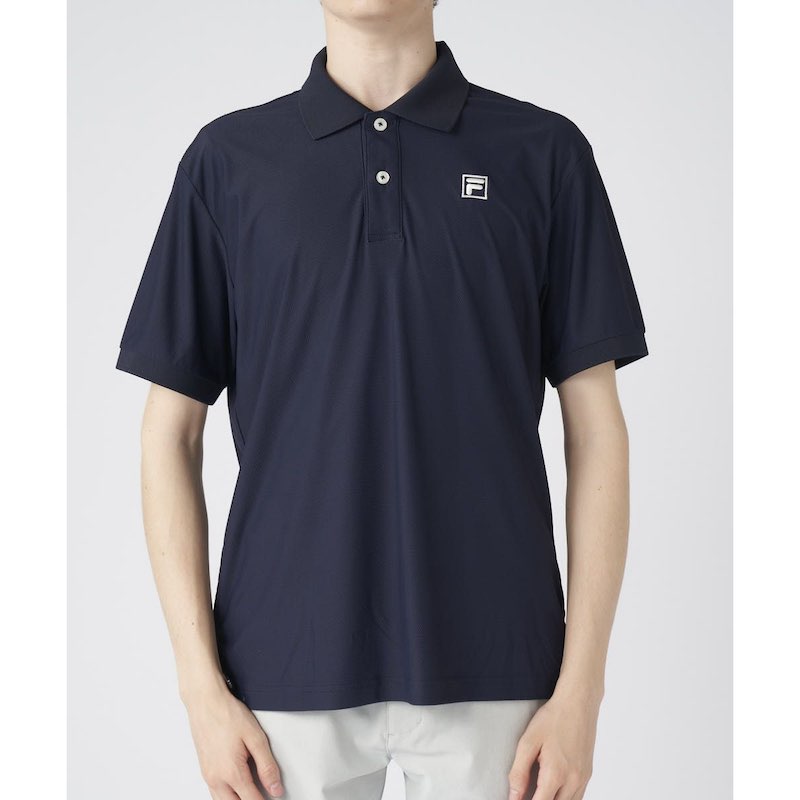 サイズ：L　FILA GOLF メンズ 半袖シャツ（NV）　　