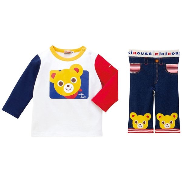 ミキハウス Tシャツ＆スパッツセット 黄