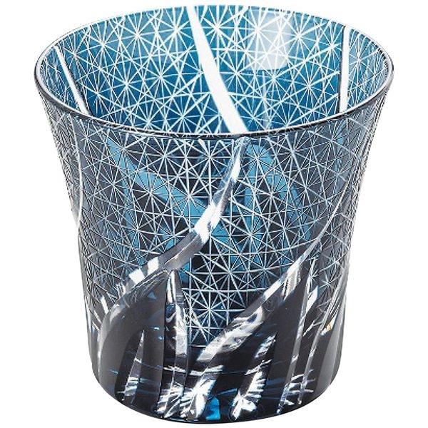 手づくり切子タンブラー インディゴブルー