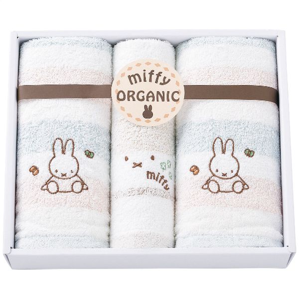 ミッフィー オーガニックフェイス・ウォッシュタオルセット