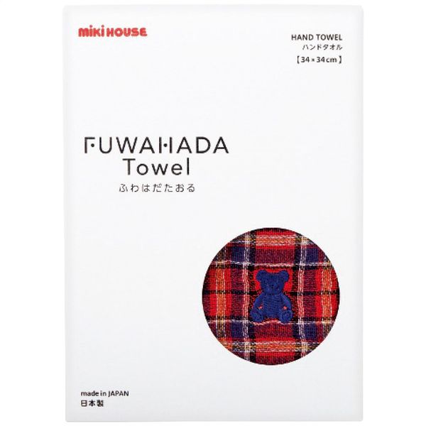 ミキハウス ウォッシュタオル 赤