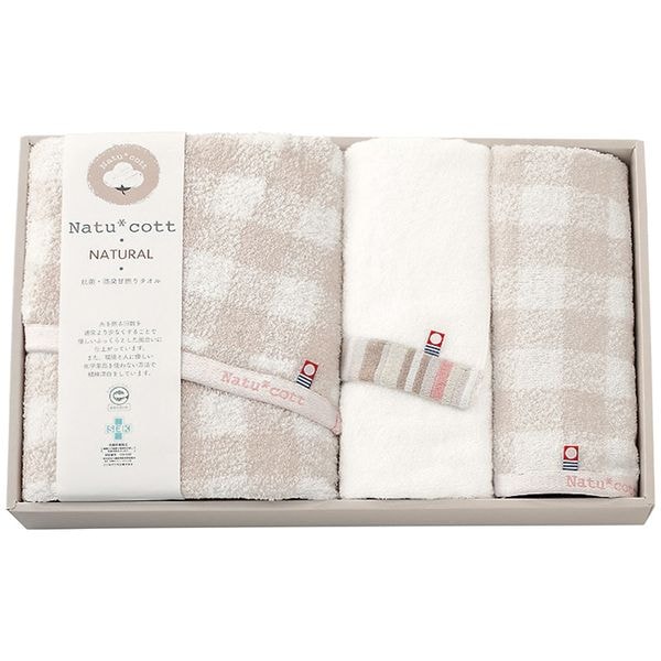 ナチュコット 今治製抗菌・防臭加工タオルセット チェック