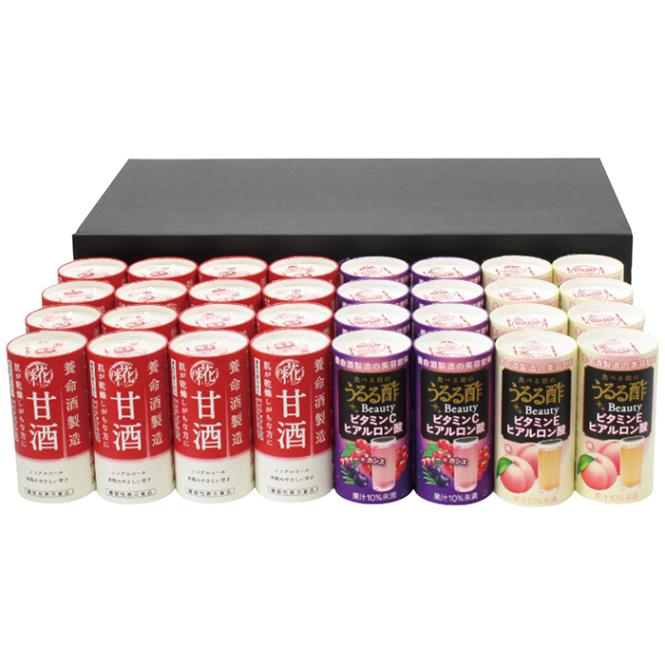 【送料込み】養命酒製造 甘酒とうるる酢ビューティー2種32本セット UA-50