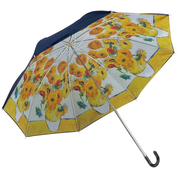 晴雨兼用名画折りたたみ傘 ゴッホひまわり