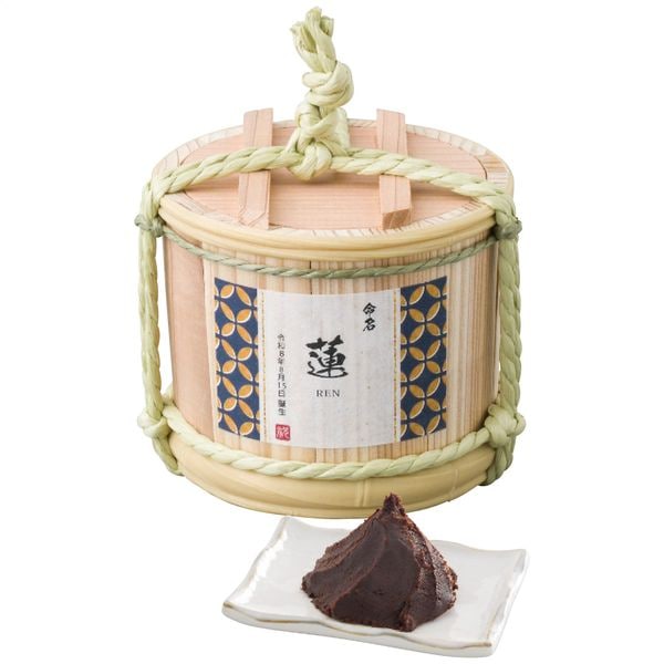 石井味噌 名入れ 三年蔵 赤味噌500g 七宝つなぎ