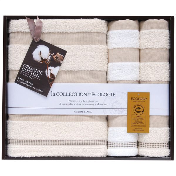 泉州インディアオーガニックⅡ バス・フェイスタオルセット