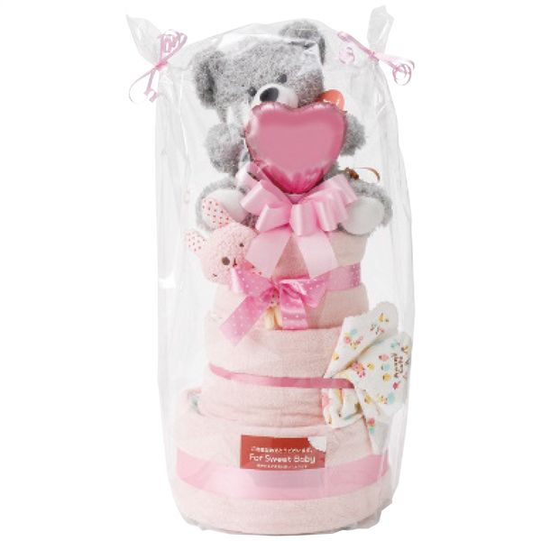 おむつケーキ3段 女の子