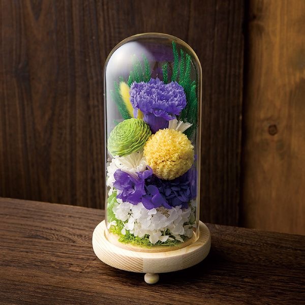 ガラスドーム仏花(日々華)