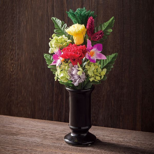 色華やか仏花(花瓶付)