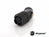 Bitspower G1/4" Matt Black Dual Rotaly 45-Angle Comp ID3/8-OD5/8