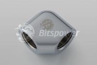 Bitspower Silver Shining 90-Degree With Dual Inner Extender