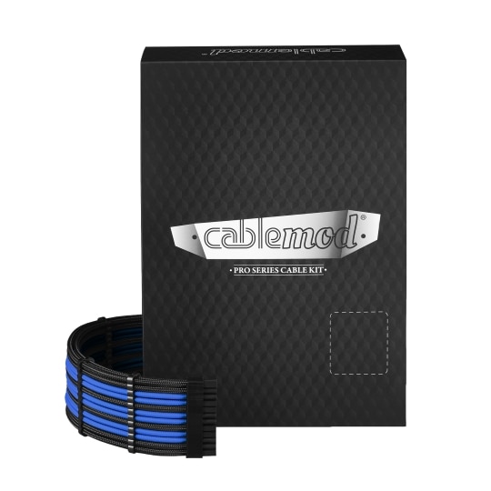 CableMod PRO ModMesh C-Series AXi, HXi & RM Cable Kit - BLACK / BLUE (CM-PCSI-FKIT-NKKB-R)