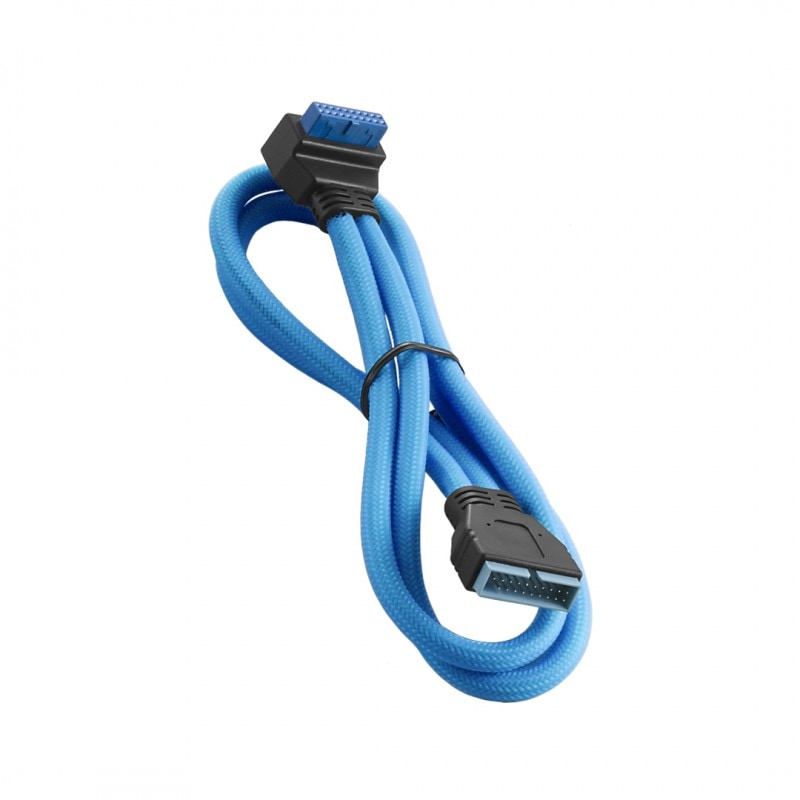 CableMod ModMesh Right Angle Internal USB 3.0 50cm - Light Blue (CM-CAB-RIU3-N50KLB-R)