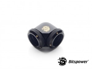 Bitspower Matt Black Enhance 90-Degree Dual Multi-Link Adapter For OD 16MM