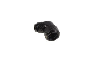 ACool Eiszapfen 16mm HardTube compression fitting 90�� rotatable G1/4 - knurled - deep black