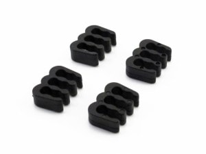 XSPC Sleeved Cable Comb, 6-Pin PCI-E (Black) 4 Pack