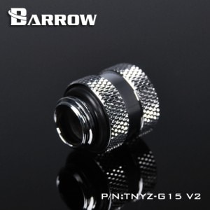 BARROW Male to Female Extender - 15mm V2 Shiny silver