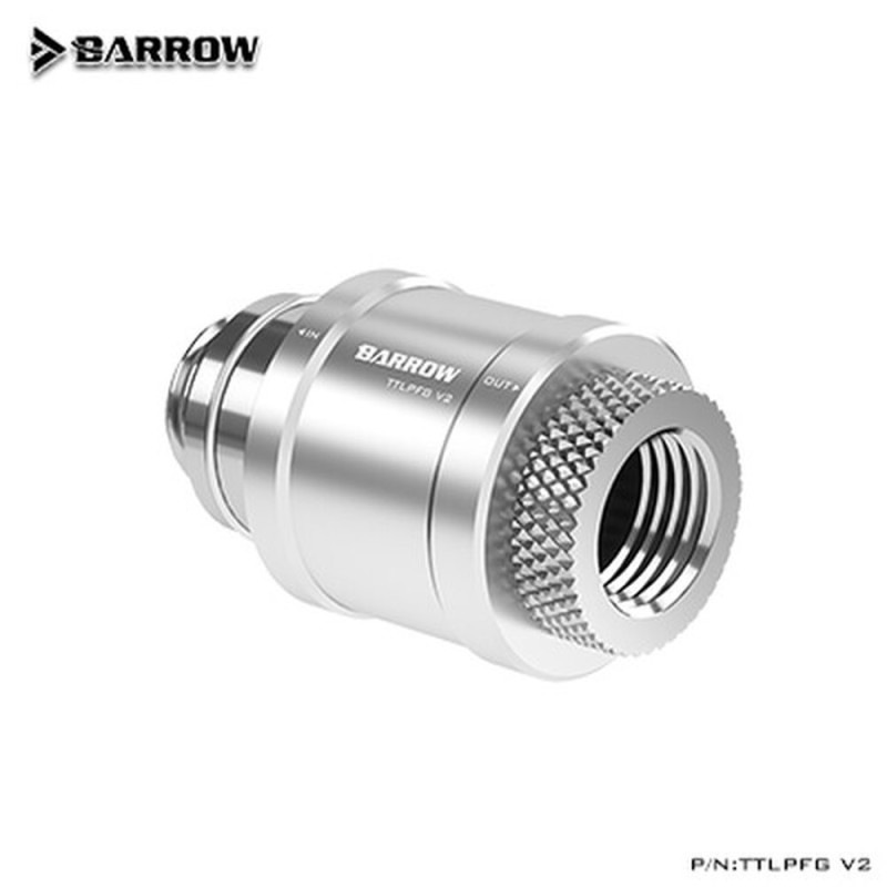 BARROW Flat push type check valve （Male to Female） Silver main body