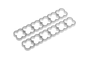 ACool Eiskamm Alu X24 - 4mm silver - 2 pcs