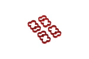 ACool Eiskamm Alu X6 - 4mm red - 4 pcs