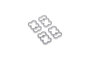 ACool Eiskamm Alu X6 - 4mm silver - 4 pcs