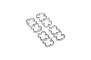 ACool Eiskamm Alu X8 - 4mm silver - 4 pcs