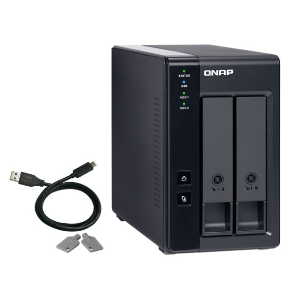 QNAP TR-002 2ベイ USB 3.0 RAID 拡張エンクロージャー 2.5/3.5インチ