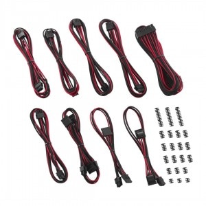 CableMod Classic ModFlex C-Series Cable Kit for Corsair AXi, HXi & RM - BLACK / RED (CM-CSI-CKIT-KKR-R)