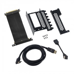 CableMod Vertical PCI-e Bracket - HDMI + DisplayPort - BLACK (CM-VPB-HDK-R)