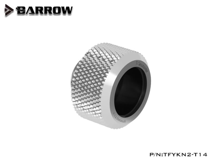 BARROW Choice Multicolor Compression Fitting - 14mm OD Rigid Tubing Shiny Chrome Silver