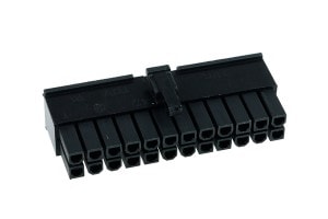 Phobya ATX Power Connector 24Pin male incl. 24 Pins - black