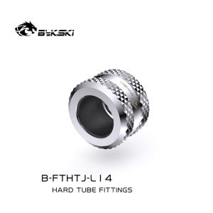 Bykski Anti-Off Rigid 14mm OD Fitting - Silver (B-FTHTJ-L14)