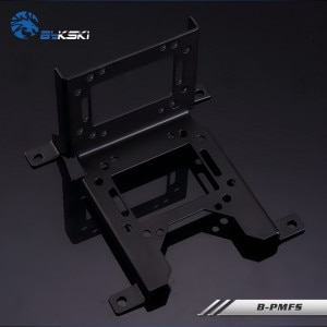 Bykski 120mm Multi Function 90 Degree Shelf Style Water Cooling Bracket - Black (B-PMFS)