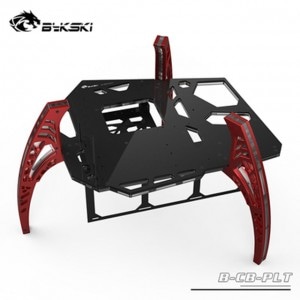 Bykski Cobra Navigator Open Air Aluminum Chassis - Black+Red